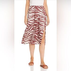 PAIGE Larsa Animal Brown White Print Skirt Sz 4 EUC